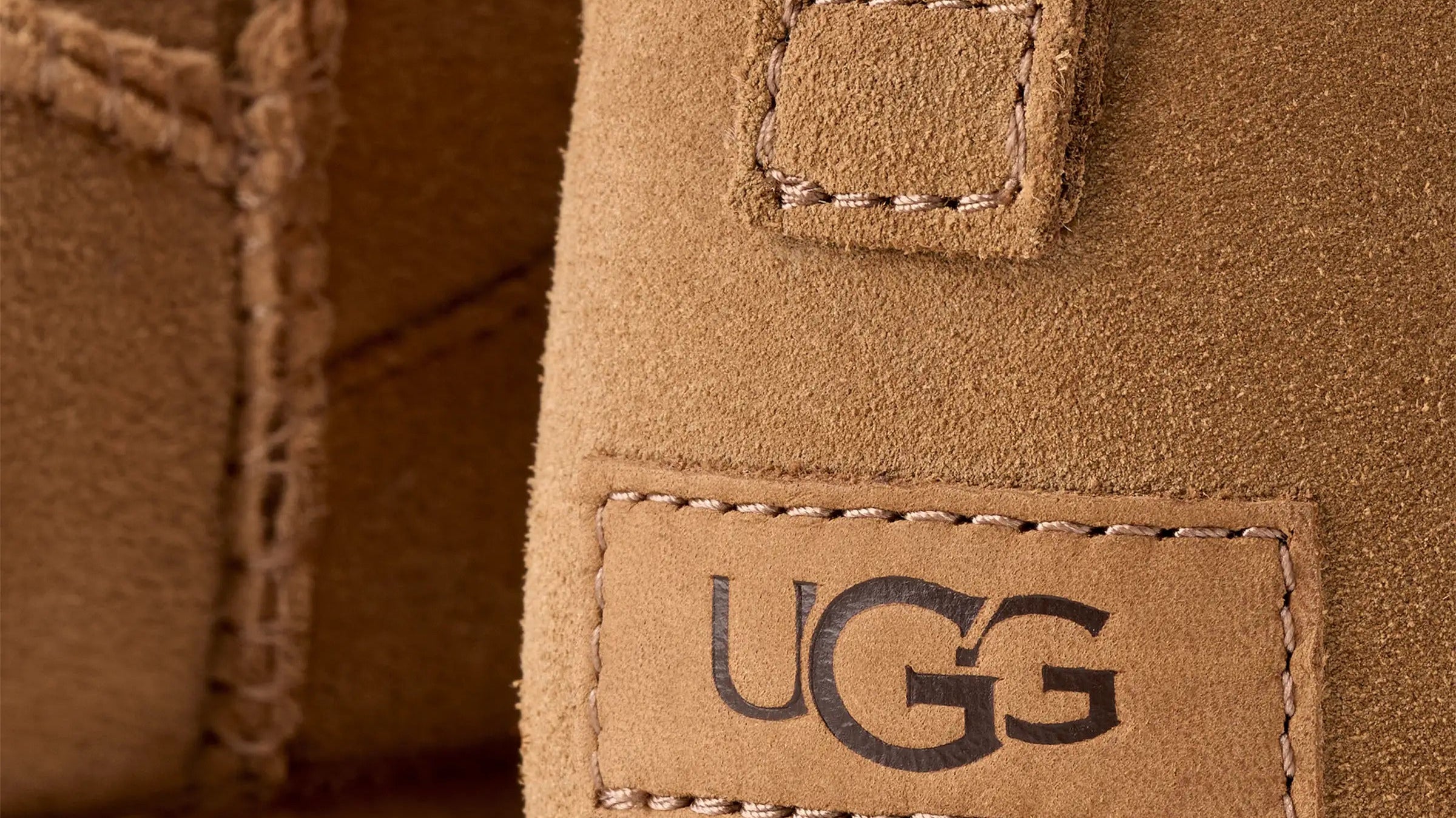 Close up look on ugg boots