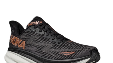 Black HOKA running shoe