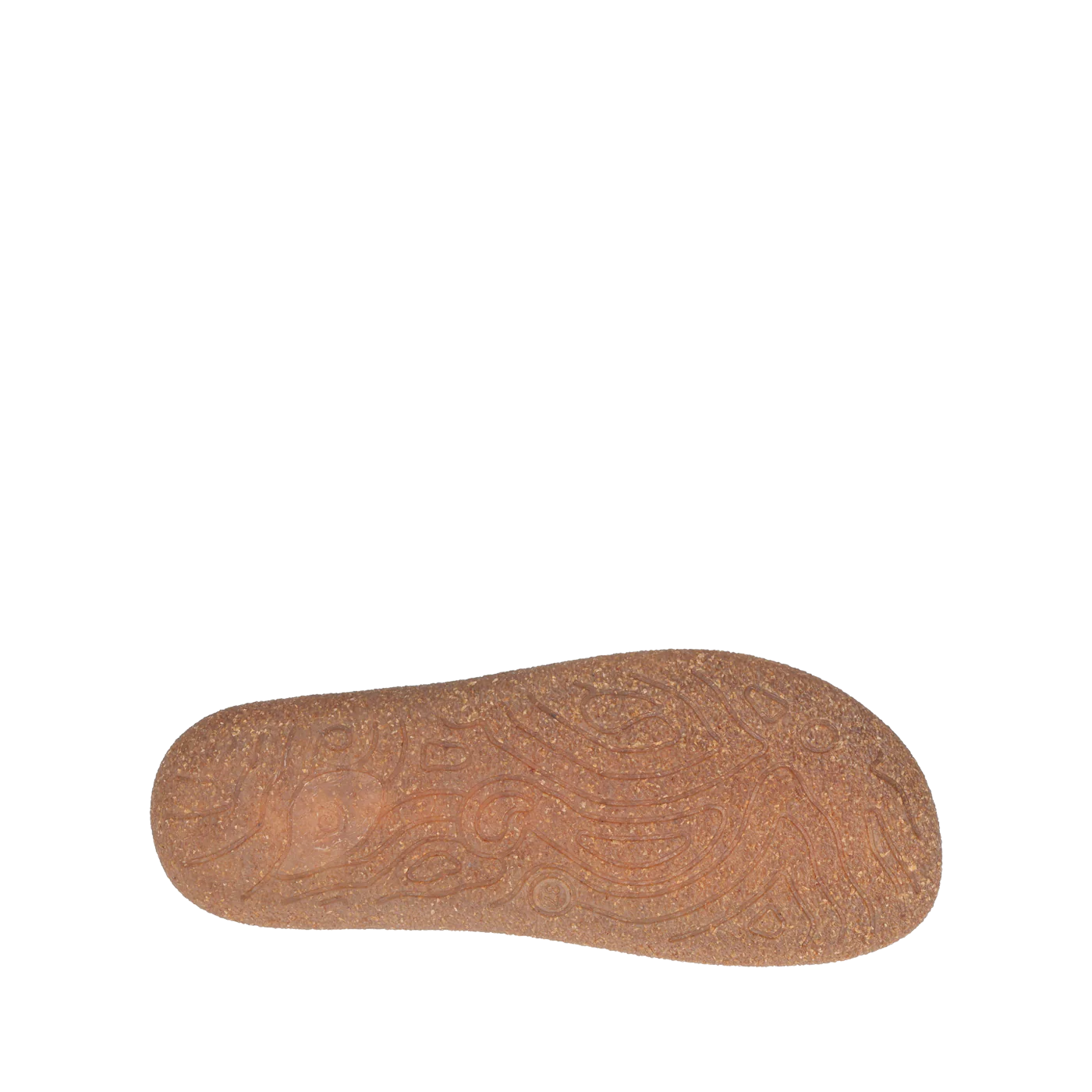 The image shows the bottom view of the TAOS Taos Womens Ultimate Black shoes sole with a textured swirl and circular pattern on a white background, highlighting its Orthotic Friendly design.