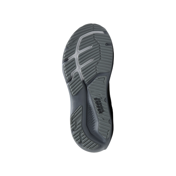 BROOKS Glycerin GTS 23 Wide Grey: Textured sole with grooves gives structured support for men’s running.