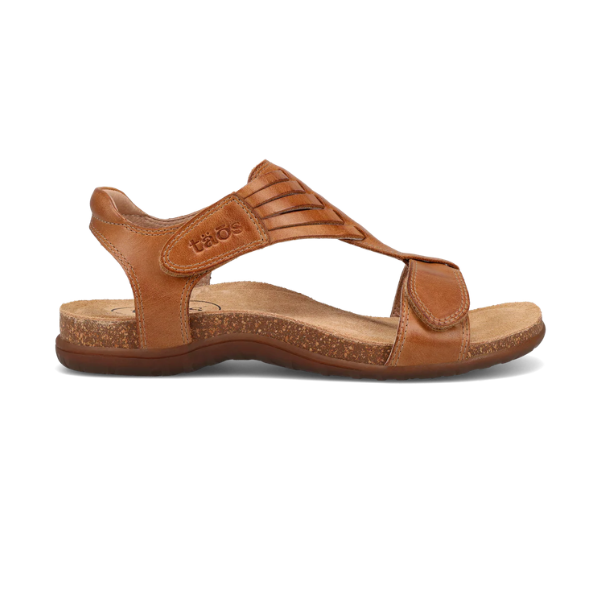 TAOS Taos Women's Wonderful Caramel sandal with open toe, cushioned insole, and adjustable straps for everyday comfort.
