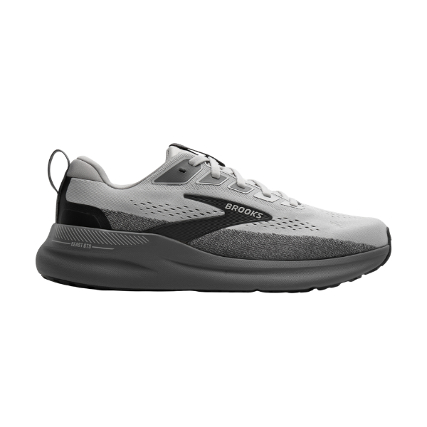 The BROOKS Men's Beast GTS 26 in Grey/Blk/Pearl is a stability running shoe featuring GuideRails support.