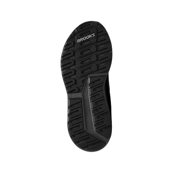 Black sole with BROOKS branding, seen on Brooks Men's Beast GTS 26, featuring a textured tread pattern.