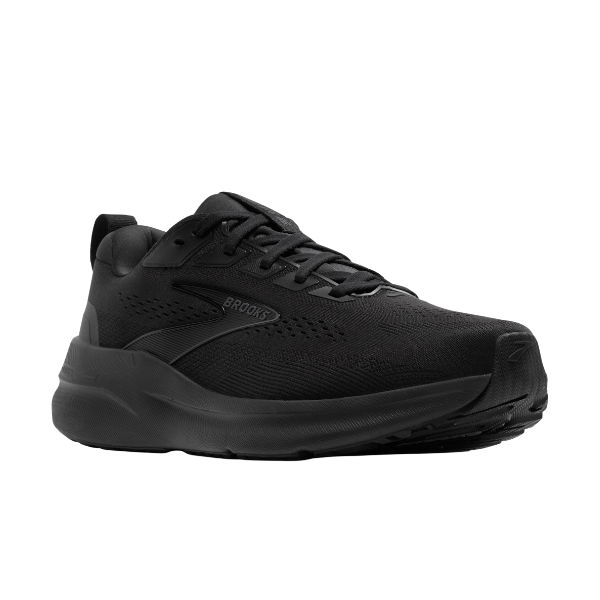 The BROOKS Beast GTS 26 Wide men's running shoe in black/grey shown angled on a white background.