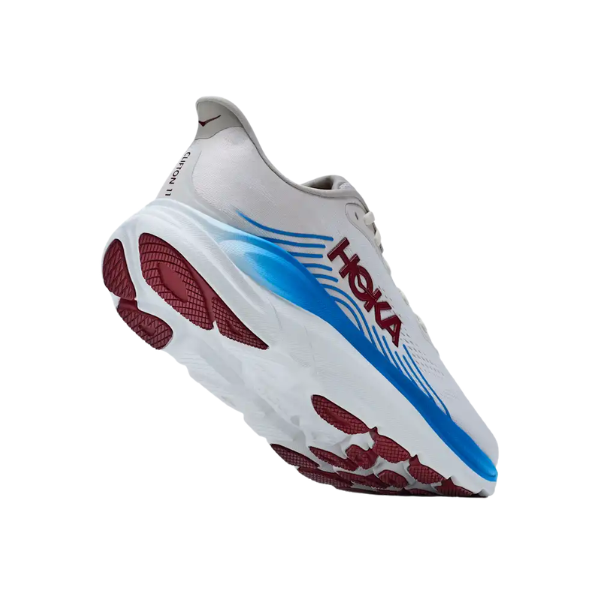 HOKA Men's Clifton 11 Stucco/Grout running shoe, shown from the side on a white background.