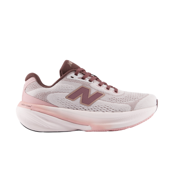 NEW BALANCE Women's 860V15 Pink: mesh upper, Fresh Foam X sole, maroon N logo—women's running shoes.