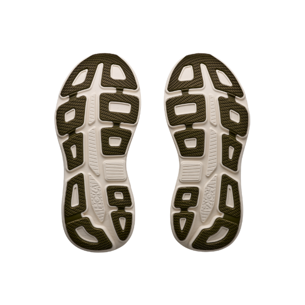 HOKA Women's Bondi 9 Grey/Alabaster: plush running shoes, great comfort and support for runners or plantar fasciitis.