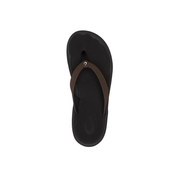 OLUKAI Women’s Ohana Lahi sandal in Dk Java/Black—water-resistant, perfect for the beach.