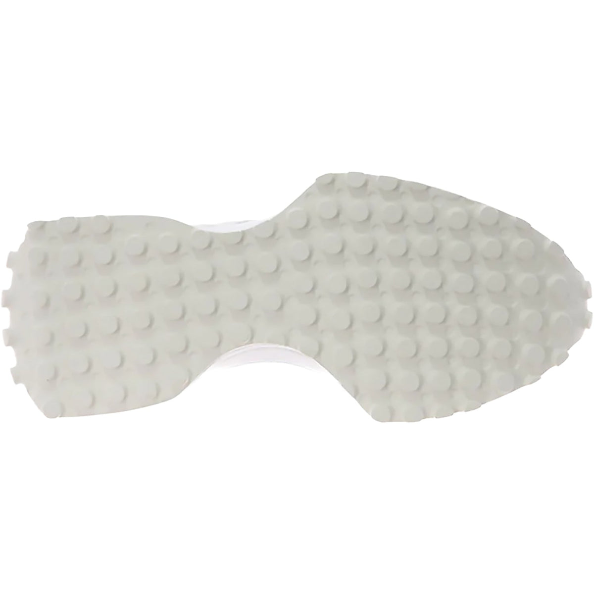 NEW BALANCE Women's 327 Zinc/Sea Salt sneaker, fang-pattern lugged rubber outsole and heel wrap detail.
