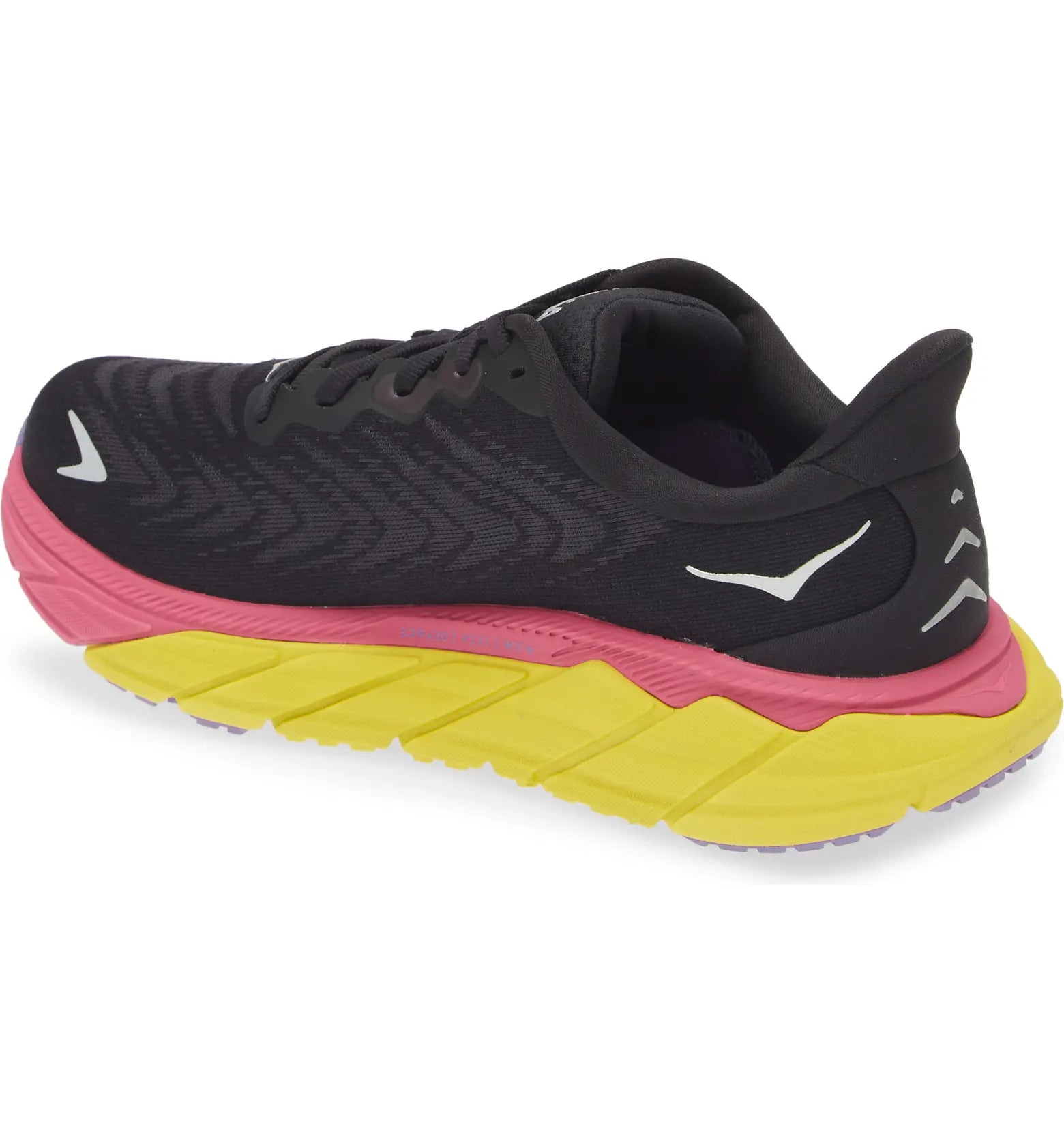 HOKA Women's Arahi 6 Black/Pink Yarrow