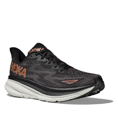 Black HOKA running shoe