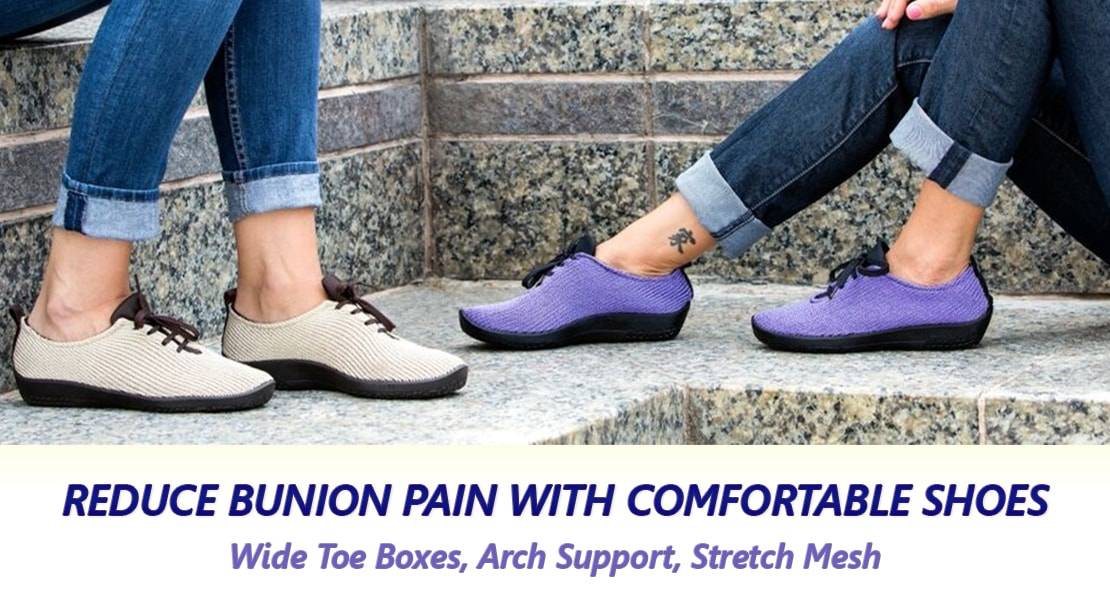 REDUCE BUNION PAIN WITH COMFORTABLE SHOES