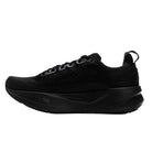 BROOKS Women's Ghost Max 4 Wide Black/Black running shoe, black mesh upper, side profile view.