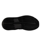 BROOKS Women's Ghost Max 4 Wide Black/Black shoe, rocker outsole and tread detail, cushioned comfort.