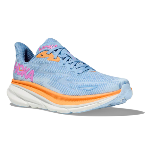 Hoka Women's Clifton 9 Wide Airy Blue/Ice Water