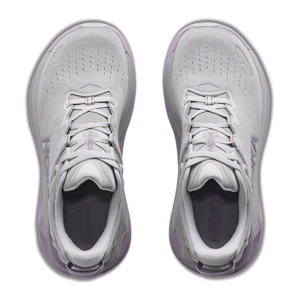 HOKA Women's Gaviota 6 Stardust/Mellow Lilac stability running shoe with a plush cushioned lilac midsole.