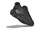 Outsole of the HOKA Women's Gaviota 6 Black/Black running shoe, abrasion-resistant rubber tread.