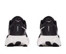 HOKA Men's Arahi 9 Black/White running shoe, padded heel counter and white midsole, rear heel view.