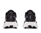 HOKA Men's Arahi 9 Wide Black/White running shoe, padded heel counter and white midsole, rear heel view.