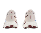 HOKA Men's Arahi 9 Stucco/Grout running shoe, padded heel counter and grey midsole, rear heel view.