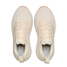 BROOKS Women's Ghost Max 4 Beige/White shoe from above, laces and padded collar, roomy toe box.