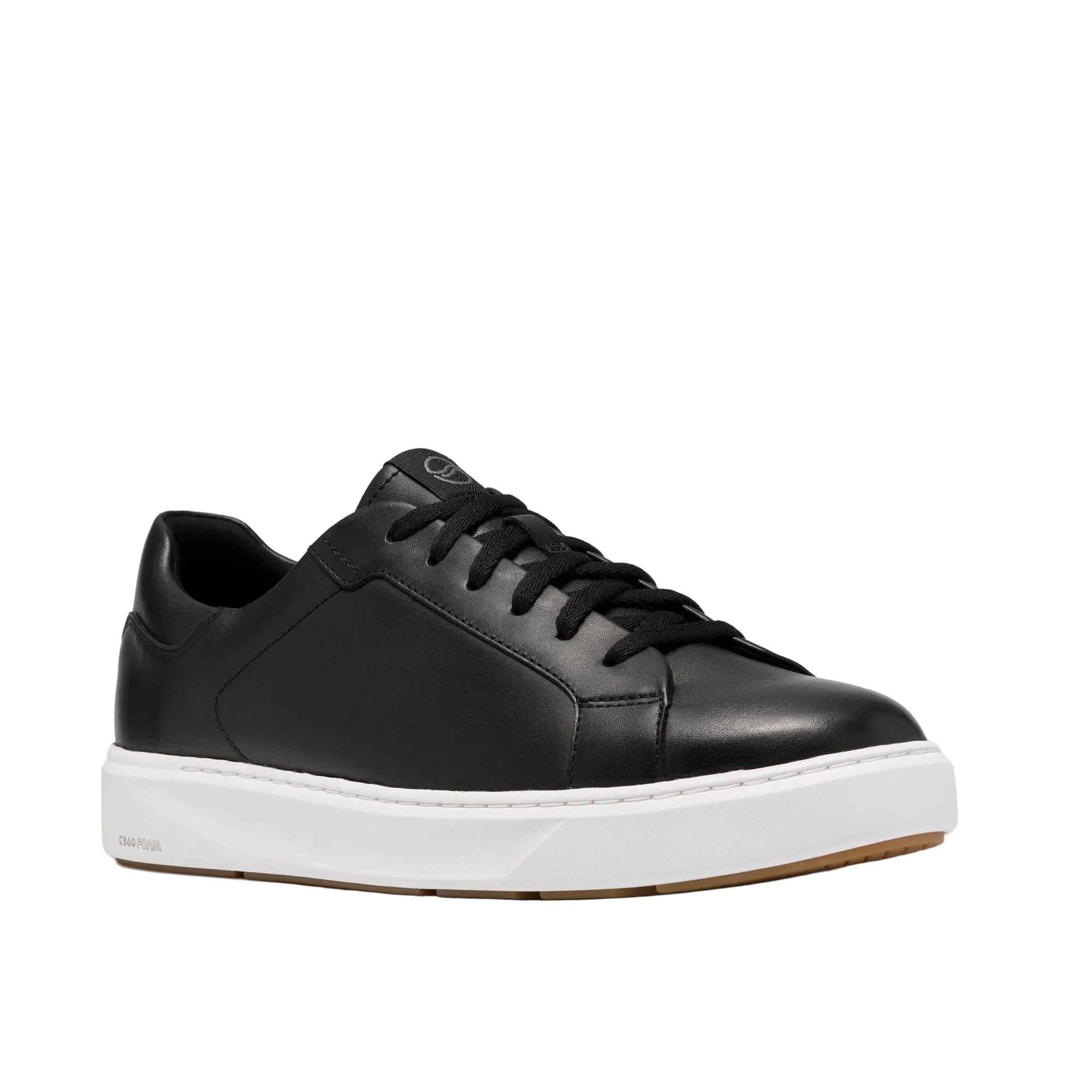 Outsole of the CLARKS Men's Code C Lace Wide Black Leather shoe, rubber tread with arch support.