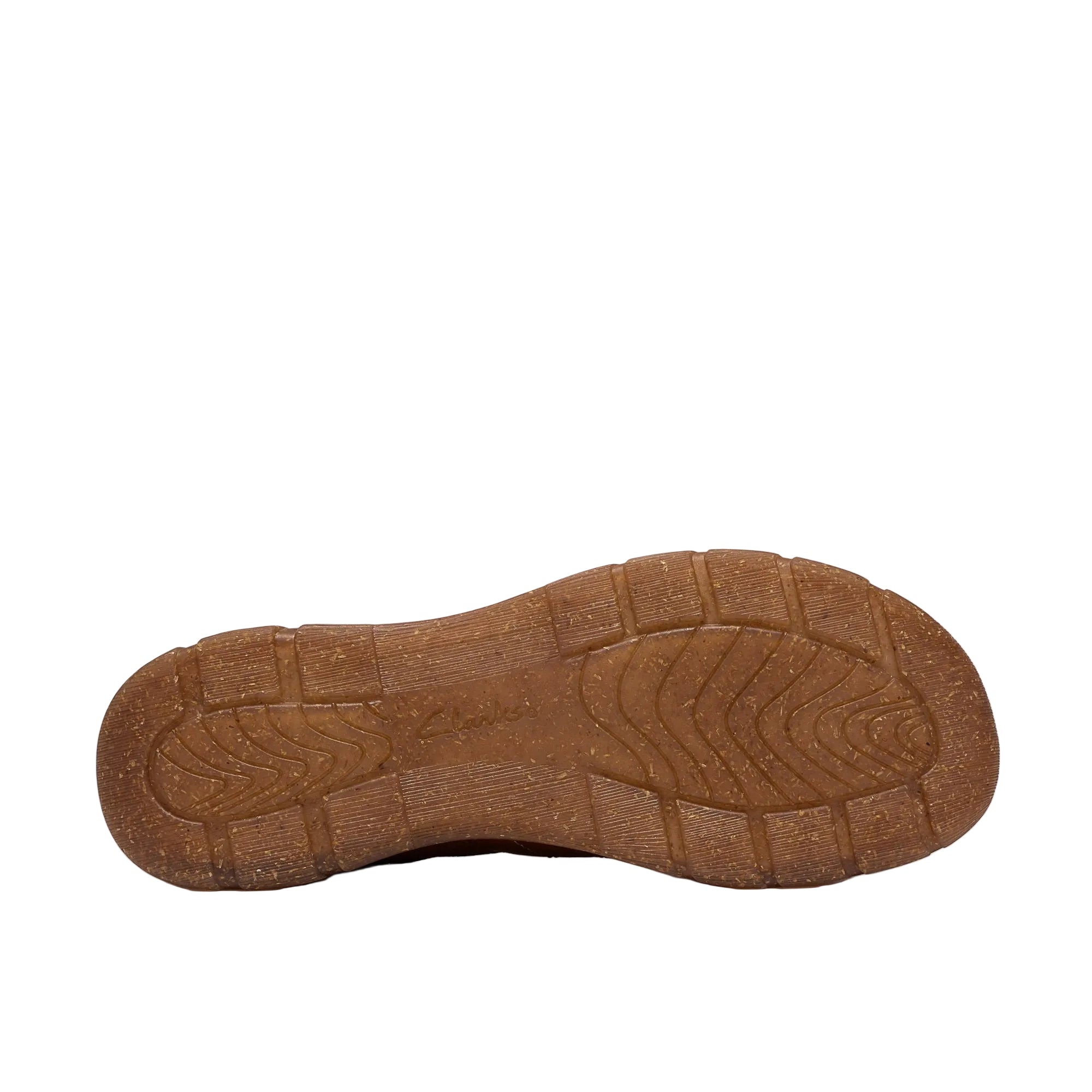 CLARKS Women's Orlene Clog Tan Leather from above, Contour Cushion footbed with arch support.