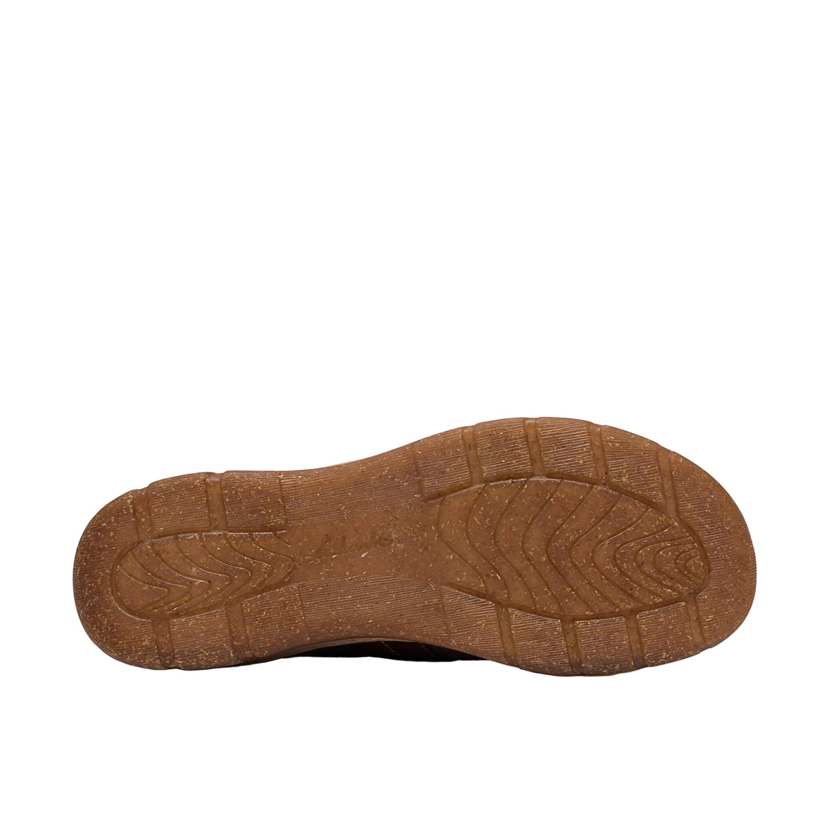 CLARKS Women's Orlene Clog Plum Leather from above, Contour Cushion footbed with arch support.