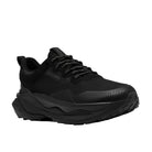 Outsole of the CLARKS Women's Pace Trail Go Waterproof Black/Black shoe, chunky C-tread rubber lugs.