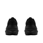 Rear view of the CLARKS Women's Pace Trail Go Waterproof Black/Black shoe, padded heel and collar.