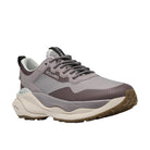 Outsole view of CLARKS Women's Pace Trail Go Wide Mauve Combi hiking shoe, chunky C-tread rubber tread for grip.