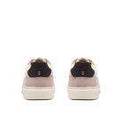 CLARKS Women's Code C Court Wide Pink Combi cushioned wide-fit court trainer, rear heel view.