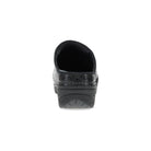 DANSKO Women's Zinnia Clog Black, inside view showing Natural Arch removable footbed.