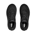 Top view of HOKA Men's Arahi 8 Wide Black/Black stability running shoes with laces on a white background.