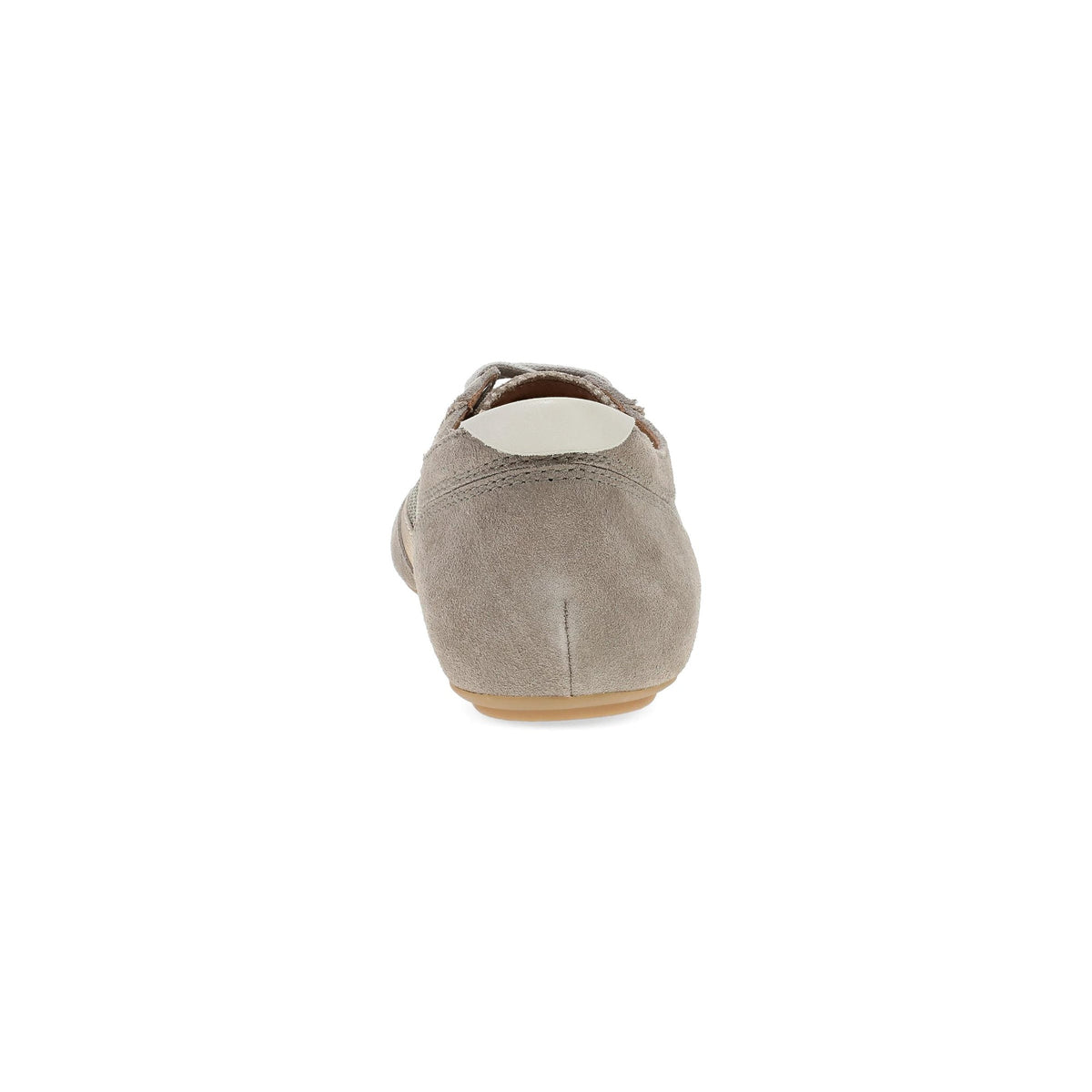 DANSKO Women's Milana Taupe/Gold Suede flat, inside view showing Nappa leather socklining.