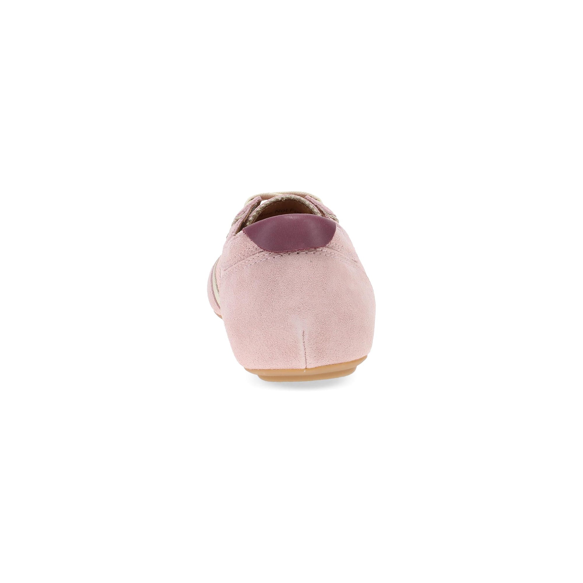 DANSKO Women's Milana Pink/Berry Leather flat, inside view showing Nappa leather socklining.