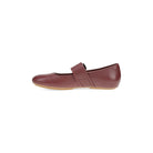 DANSKO Women's Matilda Mary Jane Sangria leather flat, hook-and-loop buckle strap, arch support, side view.