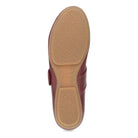 DANSKO Women's Matilda Mary Jane Sangria flat with flexible TR rubber outsole tread, bottom view.