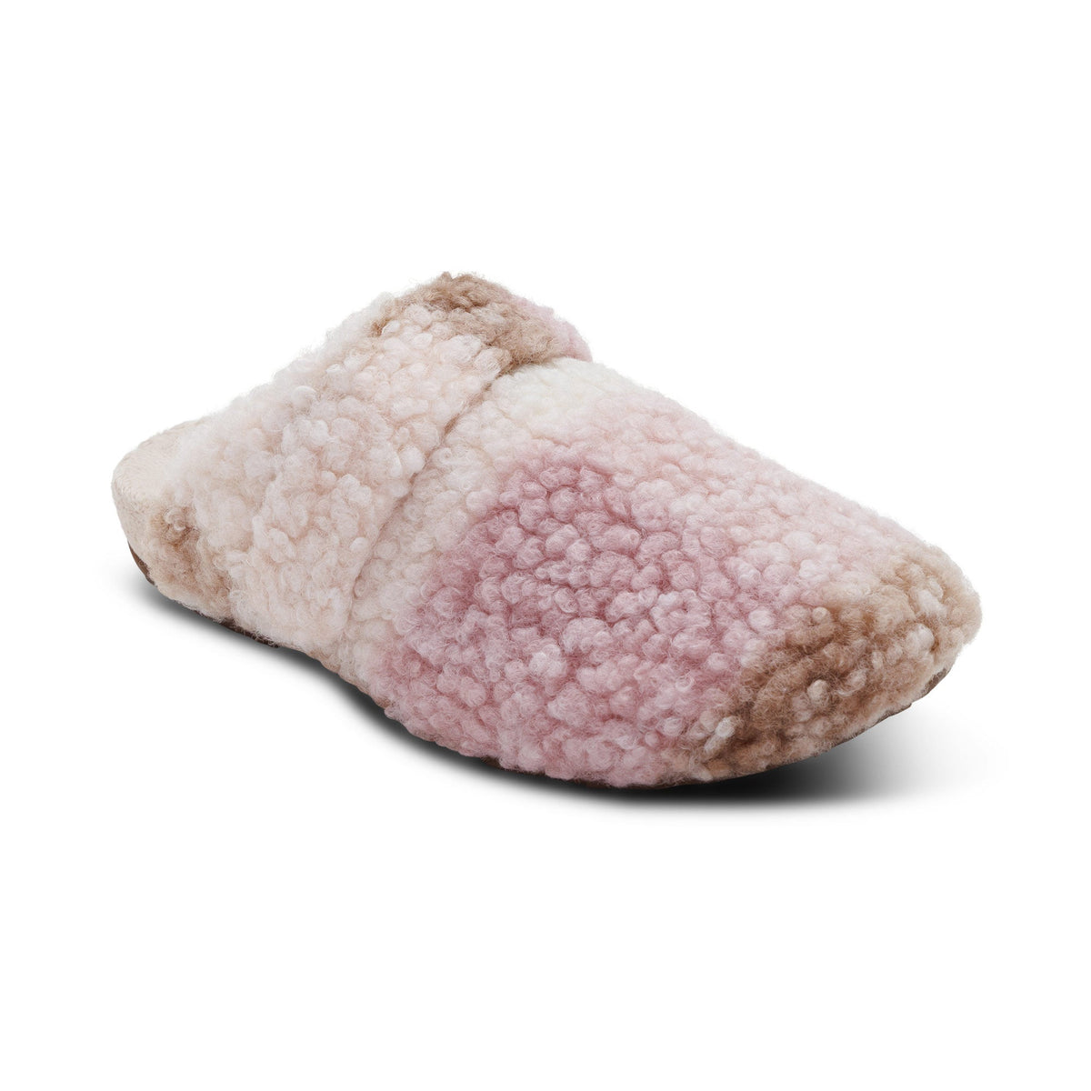 A pair of AETREX Women's Mia Pink Plaid slippers with adjustable straps, plush upper and cushioned arch support.