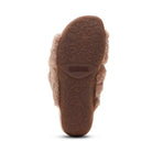 Outsole view of the AETREX Women's Macy Mushroom slipper, durable rubber tread for indoor and outdoor grip.
