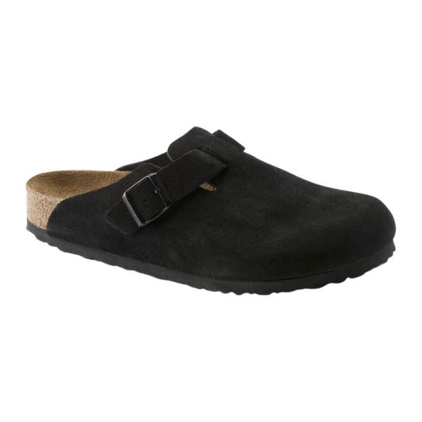 Birkenstock Men's Boston Soft Footbed Black – Lucky Feet Shoes