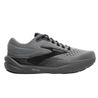 The Brooks Men's Ghost Max 3 Wide Grey is a gray athletic running shoe with black accents and laces, cushioned for foot pain relief. The BROOKS logo and "GHOST MAX" appear on the side, inspired by the Ghost Max 3 wide series.