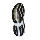 The image shows the sole of the BROOKS Men's Ghost Max 3 Wide White/Tea running shoe, featuring black, olive green, and white tread with the BROOKS logo by the heel, designed for grip, flexibility, and support for plantar fasciitis.