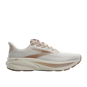 The BROOKS Womens Ghost 17 Grey/White features a breathable mesh upper, cushioned sole for comfort and support, and a textured white sole to help relieve foot pain with every step.