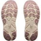 Outsole of the HOKA Women's Clifton 11 GLM Pink Opal/Quartzite running shoe, abrasion rubber tread for daily miles.