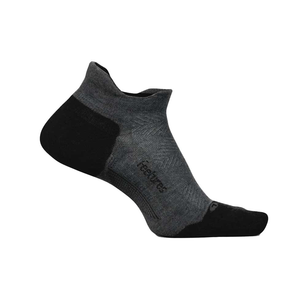 Feetures Unisex Elite Max Cushion No Show Tab Grey