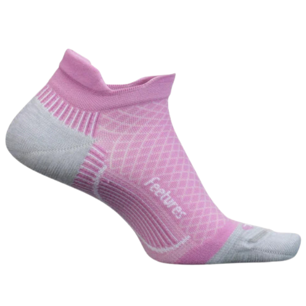 Feetures Plantar Fasciitis Relief Sock Light Cushion No Show Tab Pink