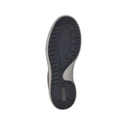 The image shows the black rubber sole of the Josef Seibel Mens David 03 Granite sneaker, with a textured tread pattern, photographed from below on a white background, highlighting comfortable Josef Seibel footwear for foot pain relief.