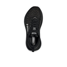 Top view of the HOKA Womens Gaviota 5 (Medium) in Black/White, showing white HOKA branding, mesh upper, and black-and-white sole. Features a stabilizing H-Frame for support and foot pain relief. Isolated on a white background.