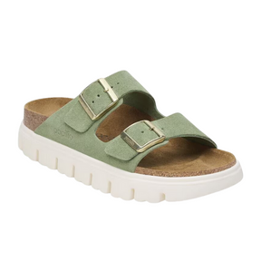 Birkenstock Women's Arizona Platform Suede Leather Green Tea